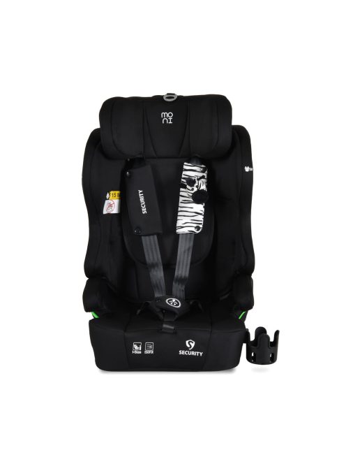 SECURITY autós ülés belső övvel, isofix, ajándék 2plüss+párna 76-150cm FEKETE