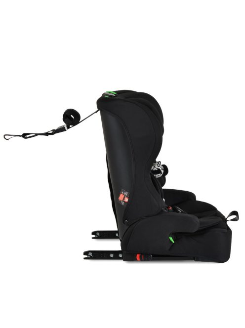 SECURITY autós ülés belső övvel, isofix, ajándék 2plüss+párna 76-150cm FEKETE