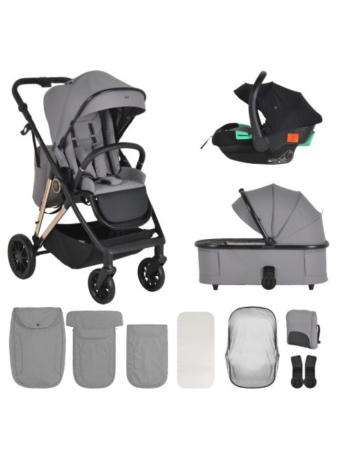 MERCI babakocsi szett 3in1 SZÜRKE