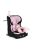 SECURITY autós ülés belső övvel, isofix, ajándék 2plüss+párna 76-150cm PINK