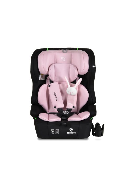 SECURITY autós ülés belső övvel, isofix, ajándék 2plüss+párna 76-150cm PINK