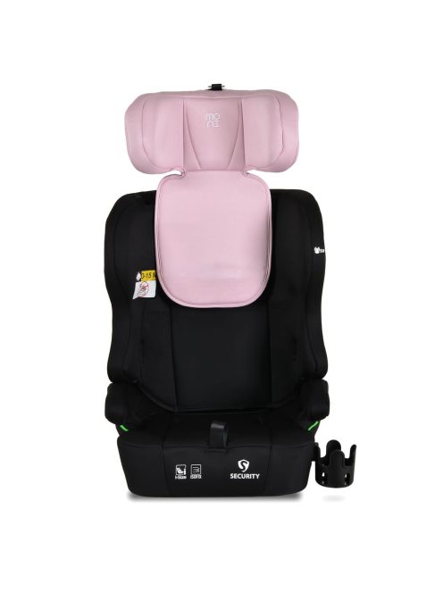 SECURITY autós ülés belső övvel, isofix, ajándék 2plüss+párna 76-150cm PINK