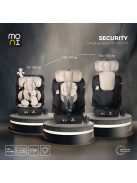 SECURITY autós ülés belső övvel, isofix, ajándék 2plüss+párna 76-150cm BÉZS