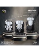 SECURITY autós ülés belső övvel, isofix, ajándék 2plüss+párna 76-150cm SZÜRKE