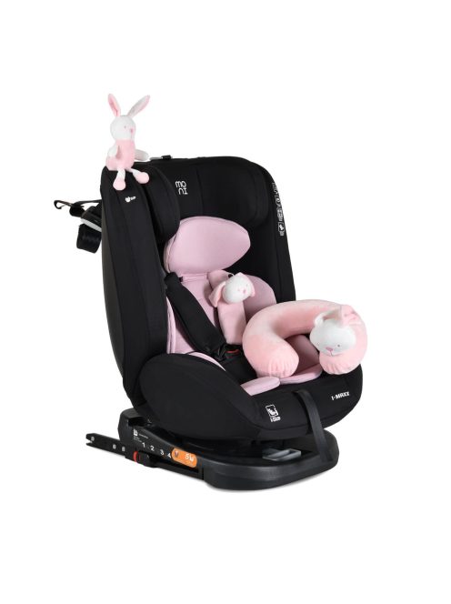 i-MAXX autós ülés, isofix, forgatható, 2 plüss+párna 40-150cm PINK