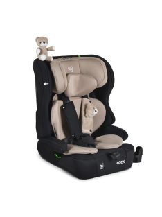   ROCK autós ülés 76-150cm, 2játékkal, pohártartó, belső öv, isofix nélkül BÉZS