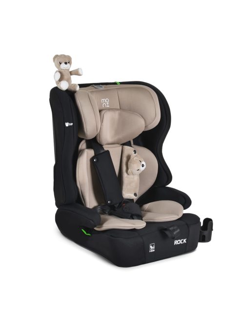 ROCK autós ülés 76-150cm, 2játékkal, pohártartó, belső öv, isofix nélkül BÉZS