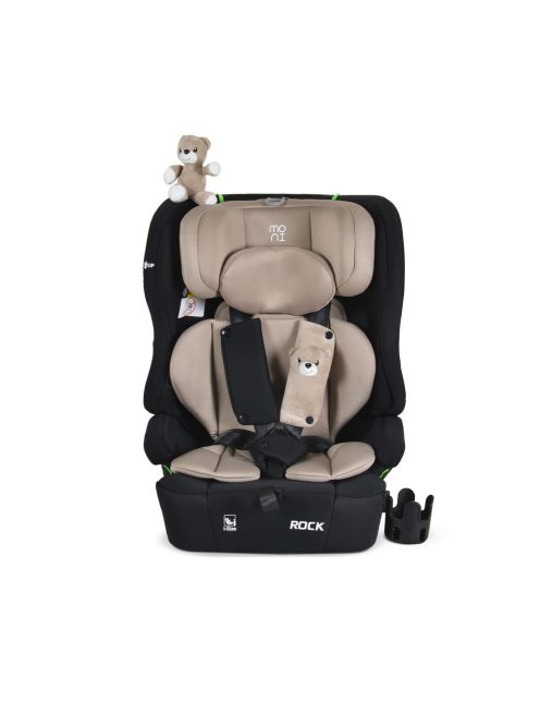 ROCK autós ülés 76-150cm, 2játékkal, pohártartó, belső öv, isofix nélkül BÉZS
