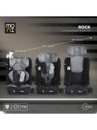 ROCK autós ülés 76-150cm, 2játékkal, pohártartó, belső öv, isofix nélkül SZÜRKE