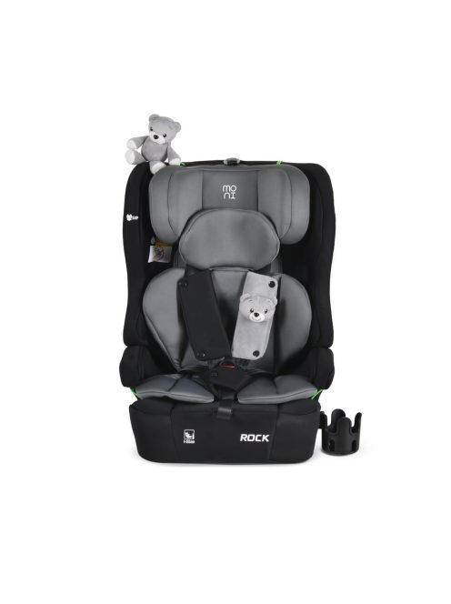 ROCK autós ülés 76-150cm, 2játékkal, pohártartó, belső öv, isofix nélkül SZÜRKE