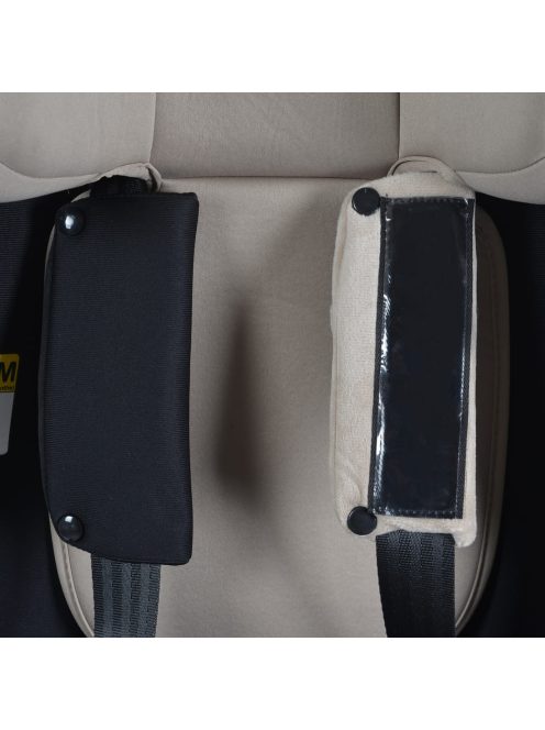 ROCK autós ülés 76-150cm, 2játékkal, pohártartó, belső öv, isofix nélkül SZÜRKE
