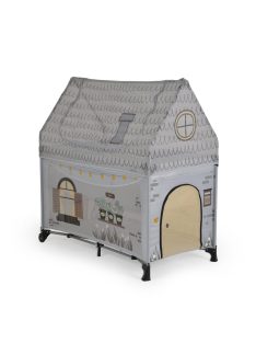  PLAYHOUSE összecsukható házikó utazóágy, tetővel, kibújóval SZÜRKE