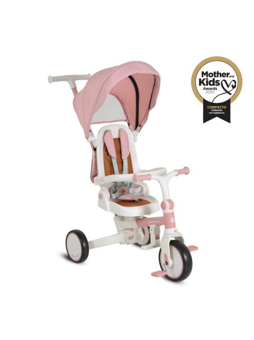 COMPACTO ÚJ 3IN1 tricikli multifunkciós, futóbiciklivé alakítható PINK