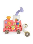 HAPPY TRAIN járássegítő vonat kockákkal formabedobós PINK