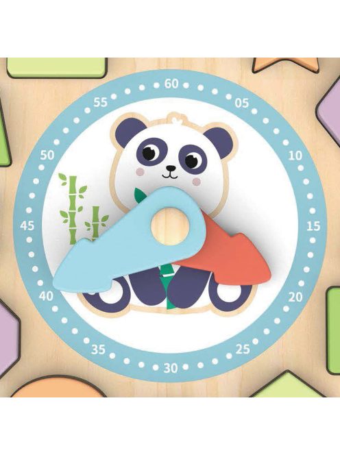 MONI fa puzzle óra pandás PASZTEL