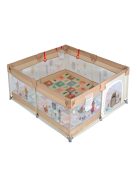 GAMEZONE járóka összecsukható szőnyeggel, 60 labdával 120x120 BÉZS