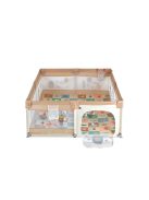 GAMEZONE járóka összecsukható szőnyeggel, 60 labdával 120x120 BÉZS