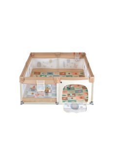   GAMEZONE járóka összecsukható szőnyeggel, 60 labdával 120x120 BÉZS
