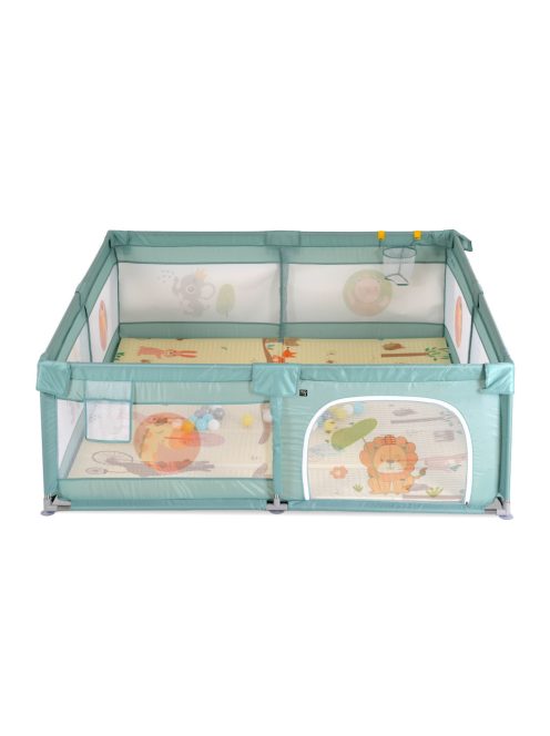 GAMEZONE járóka összecsukható szőnyeggel, 60 labdával 150x200 MENTA