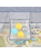 GAMEZONE  járóka összecsukható szőnyeggel, 60 labdával 180x200 SZÜRKE