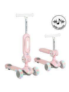 STREETPRO roller 2in1 üléssel, zenél, 30kg-ig PINK