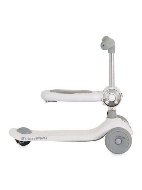 STREETPRO roller 2in1 üléssel, zenél, 30kg-ig SZÜRKE