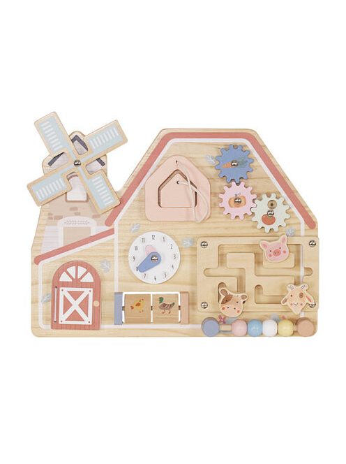 Moni Toys matatófal FARMOS, órával, állatokkal