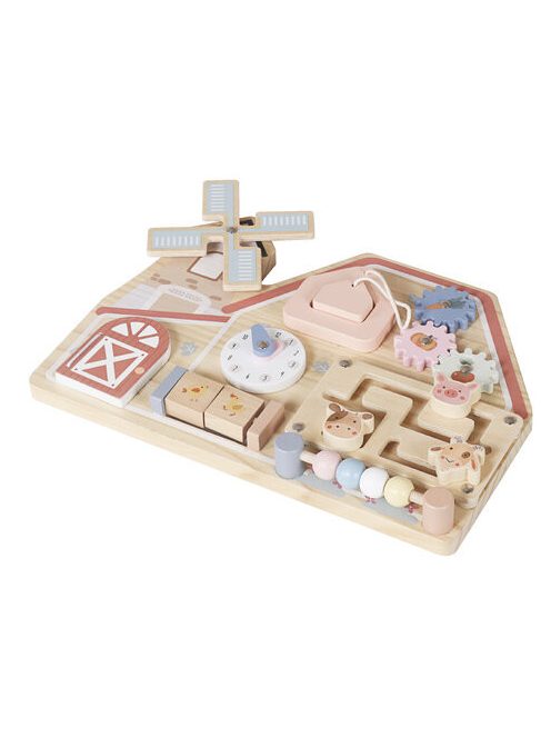 Moni Toys matatófal FARMOS, órával, állatokkal