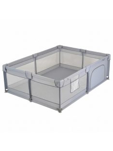   GameZone Basic járóka 150x200 lecippzározható oldal, sarokvédő egyszínű SZÜRKE