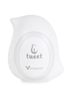   TWEET babakocsi ringató, fehér zajjal, hangokkal, madárka alakú FEHÉR