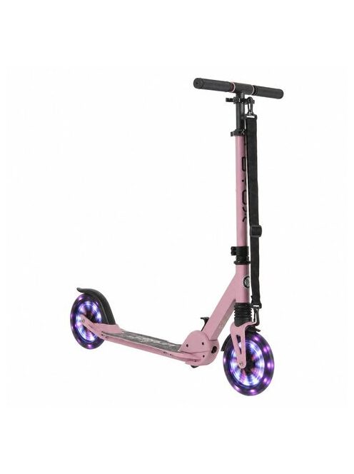 URBAN JUNIOR roller 80 kg-ig, világító kerekekkel, összecsukható PINK