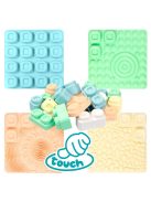 MOCHTOYS Play&Squish szenzorikus szőnyeg - tapilap+ kockák NAGY szett 24+4db PASZTELL
