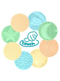   MOCHTOYS Play&Squish szenzorikus szőnyeg -kerek tapilapok 8db PASZTELL