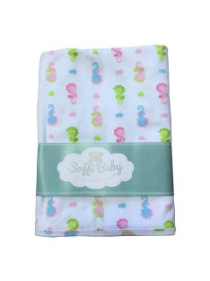 Soffi Baby takaró pamut dupla csikóhal 80x100cm