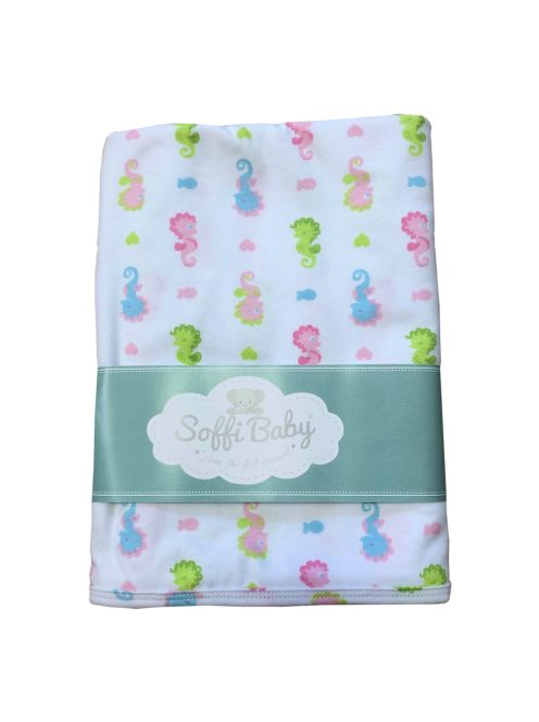 Soffi Baby takaró pamut dupla csikóhal 80x100cm