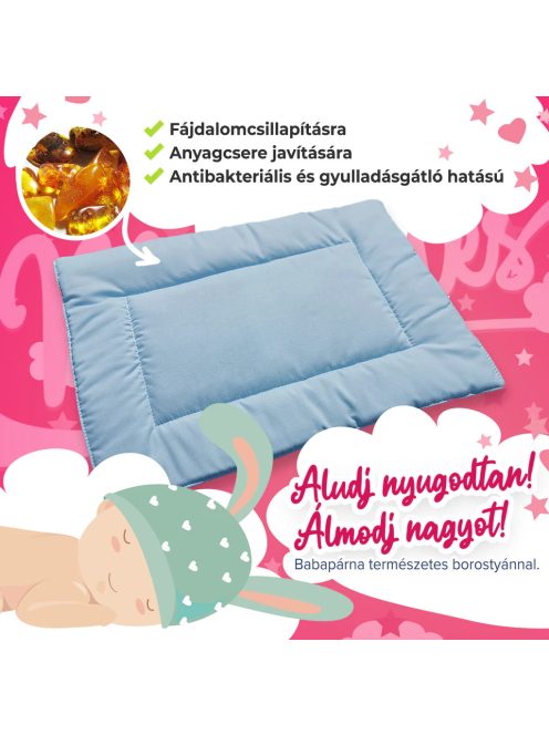 Borostyán párna Babának Fehér