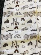 DREAMY - Fehér Állatmintás Pamut Jersey Kamáslis Tipegő Hálózsák Téli 110-116