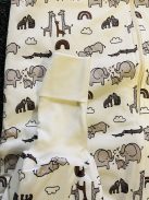 DREAMY - Fehér Állatmintás Pamut Jersey Kamáslis Tipegő Hálózsák Téli 110-116