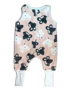   DREAMY - Wellsoft Rózsaszín Egérmintás Kamáslis Tipegő Hálózsák Téli 110/116