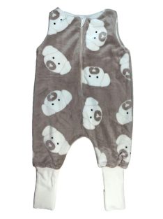   DREAMY - Wellsoft Barna Kutyás Kamáslis Tipegő Hálózsák Téli 110/116