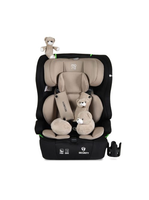 SECURITY autós ülés belső övvel, isofix, ajándék 2plüss+párna 76-150cm BÉZS