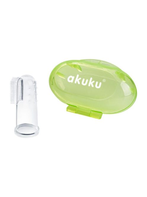 Szilikon fogkefe és ínymasszírozó tokban