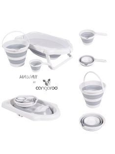 Hawaii Összecsukható kád + vödör + SZÜRKE