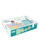 MOCHTOYS Play&Squish szenzorikus szőnyeg - tapilap+ kockák NAGY szett 24+4db PASZTELL