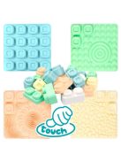 MOCHTOYS Play&Squish szenzorikus szőnyeg - tapilap+ kockák NAGY szett 24+4db PASZTELL