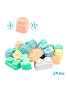 MOCHTOYS Play&Squish szenzorikus szőnyeg - tapilap+ kockák NAGY szett 24+4db PASZTELL