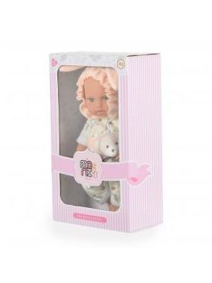 BABA 30cm újszülött nyusziruhában kismacival+cumi