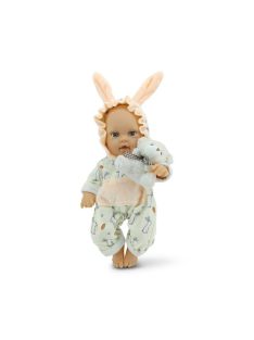 BABA 30cm újszülött nyusziruhában kismacival+cumi