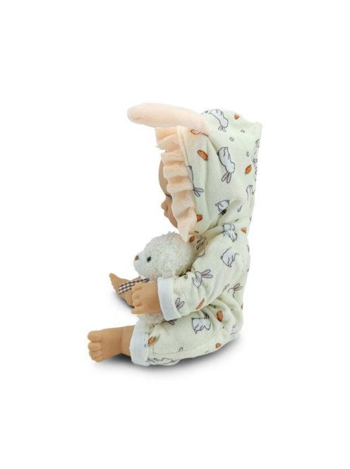 BABA 30cm újszülött nyusziruhában kismacival+cumi