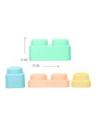 MOCHTOYS Play&Squish puha vonat és kocka szett 12db PASZTELL